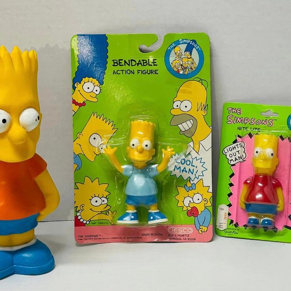 NEW The Simpsons Bart Simpson Jesco 1990 Bendable Figure Factory Sealed... - Picture 1 of 9